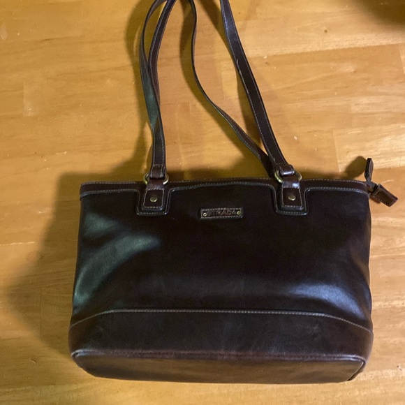 Vintage Strada brown faux leather purse preowned condition - Picture 2 of 6